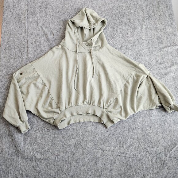 Young Fabulous & Broke Raissa Oversized Cropped Hoodie Women's M/L Army Green - Picture 1 of 10